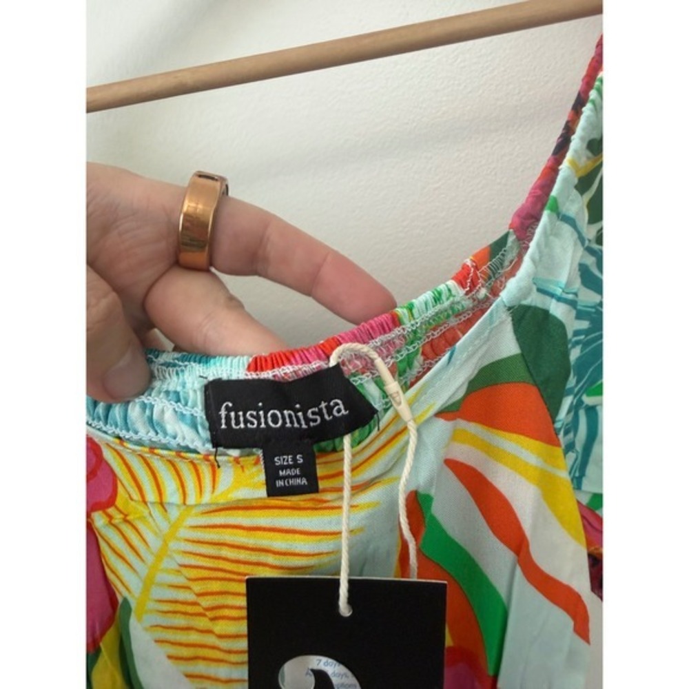 Fusionista Floral Mini Dress with Cut-Outs – Size Medium – NWT – Women's - Picture 5 of 6